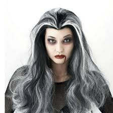 Black And White Halloween Costume Women Black White Vampire Wig Costume Wigs Halloween Cosutme In Stock Halloween Costume Accessories Black And White Wig Zombie Bride