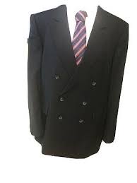 Odermark Dark Navy Double Breasted Suit 44 Inch Chest Ebay