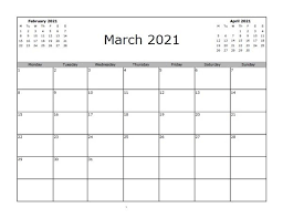 Free 2021 yearly calendar, 2021 annual calendar, calendar 2021 template in word, pdf & excel has given here in printable format, download get yearly calendar 2021 printable template here and plan for the year in advance. Blank March 2021 Calendar Excel June Calendar Printable Calendar Printables March Calendar Printable