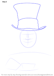 Step By Step How To Draw Mad Hatter Drawingtutorials101 Com Mad Hatter Drawing Mad Hatter Day Mad Hatter