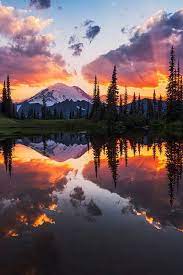 Check spelling or type a new query. Mount Rainier Reflected In Tipsoo Lake At Sunset Washington By Alan Howe Beautiful Nature Beautiful Landscapes Nature Photography
