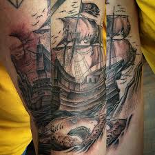 95+ best pirate ship tattoo designs