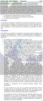 7 Certificado De Retornado Extracto 7 Guia Del Retorno Espana Espana Portal