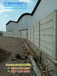 Konstruksi beton pracetak / precast. Pagar Panel Beton Banten Megah Beton Precast