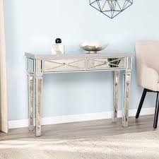 Butac Mirrored Console Table Glam Silver Walmart Com In 2020 Mirrored Console Table Mirror Console Console Table