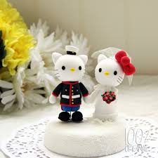 Custom Wedding Cake Topper Dear Daniel And Hello Kitty Wedding Cake Topper 80 00 Via E Hello Kitty Wedding Custom Wedding Cake Toppers Hello Kitty Fondant