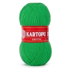 Kartopu Kristal Yesil El Orgu Ipi K446 Storing Craft Supplies Knitting Yarn Crafts