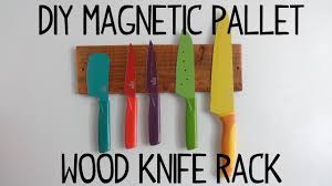 I saw this knife block on instagram & just had to make one. Diy Magnetic Pallet Wood Knife Rack Youtube