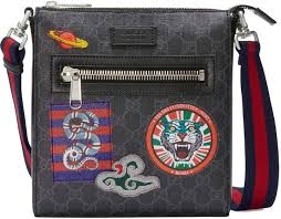 Gucci Night Courrier Messenger Gg Supreme Black Grey Small Messenger Bag Messenger Bag Men Messenger Bag