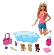 Bath of darya mikhaylova (12 years old) in jungles. Barbie Puppy Bath Time Doll Playset Toy At Mighty Ape Australia