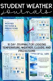 Anazlyzing weateher patterns worksheet answers. 10 Day Journal For Logging Weather Patterns And Making Predictions With Images Weather Science Weather Patterns Life Skills Curriculum