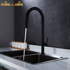 Kitchen faucet mixers wall mounted single handle mixer tap sink faucet rotation hot cold water mixer mop pool tap basin faucet. Matte Black Kitchen Faucet Gun Metal Kitchen Mixer Hot And Cold Pull Out Kitchen Tap Sink Crane With Double Function Shower Kitchen Faucets Aliexpress