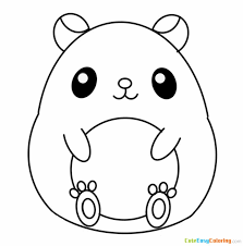 These hamsters have the run of the house! Cute Hamster Coloring Page Free Printable For Kids