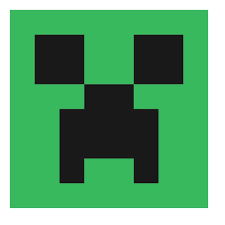 A creeper face built by thegods view map now! Minecraft Creeper Face Creeper Face Pixel Art Easy Minecraft Pictures