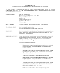 Our company is currently looking for a professional and responsible individual to fill the role of property manager. Free 9 Sample Property Manager Job Description Templates In Pdf Ms Word