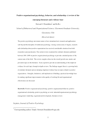 A subfield of the sociology of health and illness that overlaps with cultural sociology is the study of death, dying and bereavement, sometimes referred to broadly as the sociology of death. Pdf Positive Organizational Psychology Behavior And Scholarship A Review Of The Emerging Literature And Evidence Base