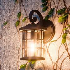 American made exterior craftsman lighting for your craftsman, bungalow and cottage style homes. Urban Ambiance Luxury Craftsman Outdoor Wall Light Medium Size 14 25 H X 8 W With Tudor Style Elements Wrought Iron Design Natural Black Finish And Seeded Glass Uql1042 Walmart Com Walmart Com