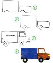 3 Degisik Kamyon Resmi Nasil Cizilir Calismalari Nazarca Com Drawing Lessons Easy Drawing Tutorial Cizim