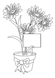 Four happy mother's day flowers. Vases Fleurs Mothers Day Coloring Pages Mother S Day Colors Cool Coloring Pages
