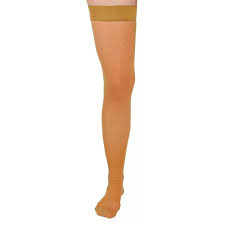 Thigh High Compression Hosiery Beige B Curad Medline