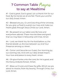 7 Prayers To Say At The Dinner Table In 2020 Prayers Food Prayer Table Prayer