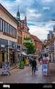Svendborg, Denmark, June 20, 2022: View of a street in center of ...