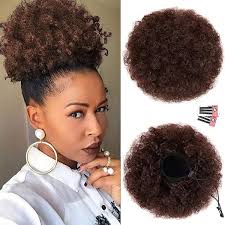 Afro Puff Ponytail for Natural Hair Kinky Ponytail Drawstring African  American short Afro Puff Drawstring Ponytail Kinky Curly Ponytail Bun  Extensions(#1BT27) : Amazon.com.au: Beauty