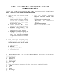 Check spelling or type a new query. Kader Kesehatan Remaja Naskah Soal Lomba Desember 2017
