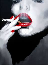 Black And White Red Lipstick Art Pin On Art Changes Everything