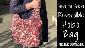 Print the template onto a piece of patterned paper. How To Sew A Reversible Hobo Bag With Mister Domestic Youtube