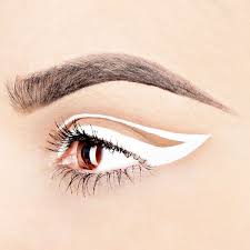 Black And White Winged Eyeliner White Liquid Liner Nyx Professional Makeup White Eyeliner Makeup No Eyeliner Makeup Makeup Eyeliner