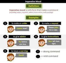 An imperative sentence is a type of sentence that gives instructions or advice, and expresses a command, an order, a direction, or a request. Imperative Sentences English Literature Facebook
