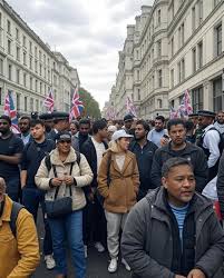 Thousands march in London in “Unite the Kingdom” rally led by far-right  activist Tommy Robinson against immigration policies ▪️Demonstrators hold  banners reading “Take back our country” and “Protect our borders” ▪️Chants  focus