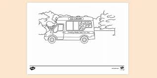 Colouring pages available are volkswagen van drawing at getdrawings, hippie van coloring at color. Free Ice Cream Van At The Park Colouring Sheet