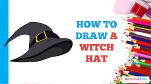 How To Draw A Witch Hat Really Easy Drawing Tutorial Drawing Tutorial Easy Easy Drawings Drawing Tutorial