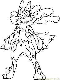 Lucario coloring pages are a fun way for kids of all ages to develop creativity, focus, motor skills and color recognition. Mega Lucario Pokemon Coloring Page For Kids Free Pokemon Printable Coloring Pages Online For Kids Coloringpages101 Com Coloring Pages For Kids