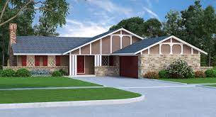 Lastly, the homes are often shaped like ls or us. Blackton Tudor Ranch Home Plan 020d 0116 House Plans And More