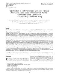 Pdf Optimization Of Methylphenidate Extended Release