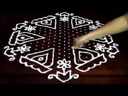 Sankranthi Simple Flowers Kolam Designs With 21 11 Middle Chukkala Muggulu With Dots Rangoli Design Rangoli With Dots Rangoli Designs Kolam Designs