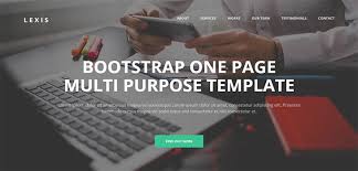 Use our free responsive website templates built with responsive web design which will scale down to any screen size. Lexis Free Responsive Html5 Bootstrap One Page Template Bootstrap Themes
