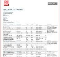 Nylon 66 GF30 Black Technical Data | PDF | Thermal Expansion ...
