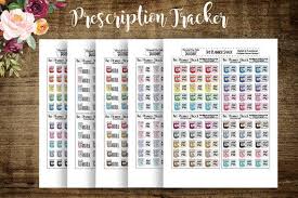 Medikamente Tracker Verschreibungsende Nachfullungen Etsy Mambi Planner Printable Planner Stickers Planner