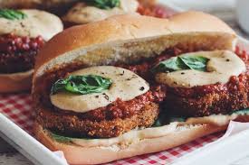 Vegan Eggplant Parmesan Subs Hot For Food By Lauren Toyota Recipe Vegan Eggplant Vegan Eggplant Parmesan Eggplant Parmesan