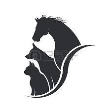 Horse Dog Cat Animal Lover Illustration Horse Silhouette Pets Cats Horses