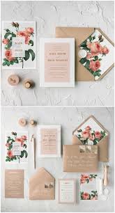 Peach Floral Wedding Invitation With Calligraphy Printing And Addition Of Ethereal Wedding Invitations Handmade Wedding Invitations Floral Wedding Invitations