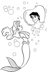 Search through 623,989 free printable colorings at. Online Coloring Pages Coloring Mermaid Ariel Thinking About Eric Prince Coloring