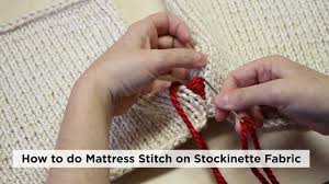 Easy mattress stitch seaming tutorial. How To Seam Knitting Mattress Stitch On Stockinette Fabric Youtube
