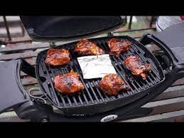 Remove from grill once the internal temp has reached 165. Grilled Chicken On A Weber Q For The Fourth Of July Youtube