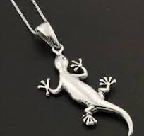 Sterling silver 925 Gecko Necklace Long Tail Animal Necklace ...