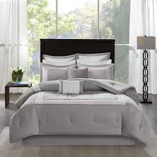 Other than the king size comforter set, you can have this comforter set in twin and queen size as well. Stratford King Size Bed Comforter Set Bed In A Bag Grey Geometric 8 Pieces Bedding Sets Ultra Soft Microfiber Bedroom Comforters